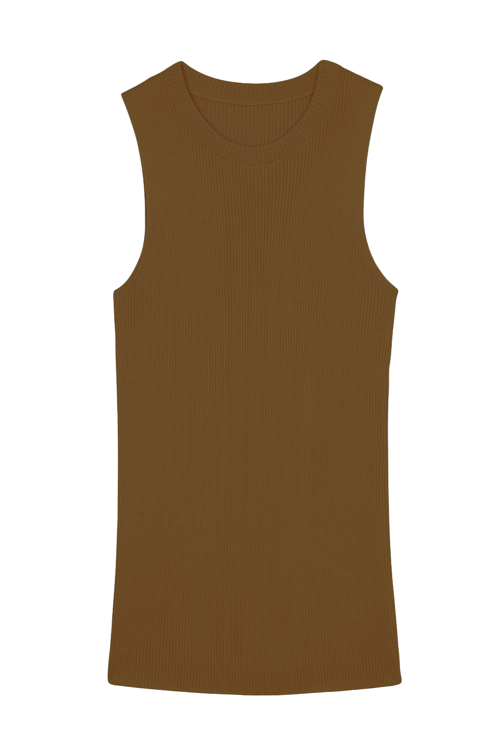 A bronze, round neck, sleeveless cashmere tank top | Amanda | Linnea Lund