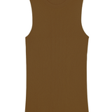 A bronze, round neck, sleeveless cashmere tank top | Amanda | Linnea Lund