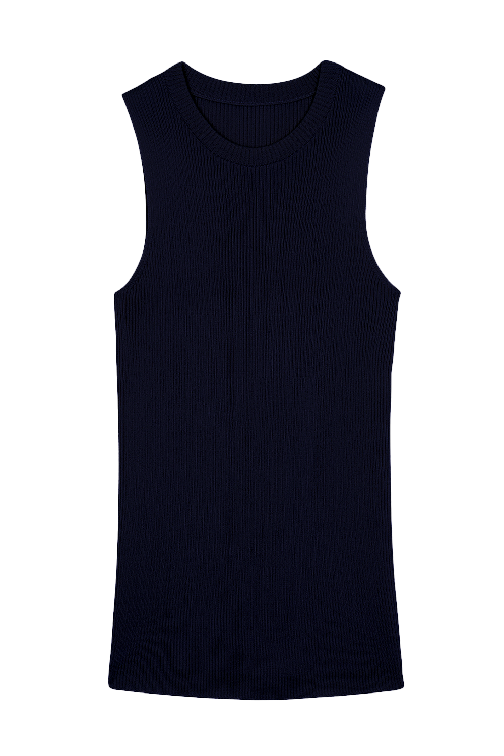 A dark blue, round neck, sleeveless cashmere tank top | Amanda | Linnea Lund