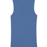 A light blue, round neck, sleeveless cashmere tank top | Amanda | Linnea Lund