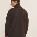 Brown chocolate Cashmere sweater men - back view | Charles | Linnea Lund