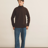 Brown chocolate Cashmere sweater men - look | Charles | Linnea Lund