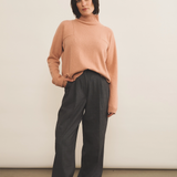 Light Salmon color cashmere sweater women - look | Charlotte | Linnea Lund