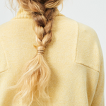 Yellow cashmere sweater women - back view | Charlotte | Linnea Lund