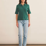 Cashmere polo women green - look | Elise | Linnea Lund