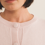 Cashmere cardigan women pale pink - focus view | Gabriella | Linnea Lund