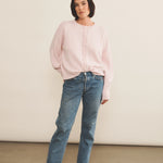 Cashmere cardigan women pale pink - look | Gabriella | Linnea Lund