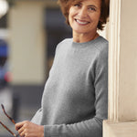 Grey color women cashmere sweater | Ines | Ines de la Fressange x Linnea Lund