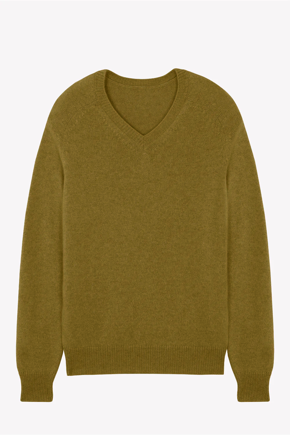 green ochre color cashmere sweater women - packshot | Jack | Linnea Lund