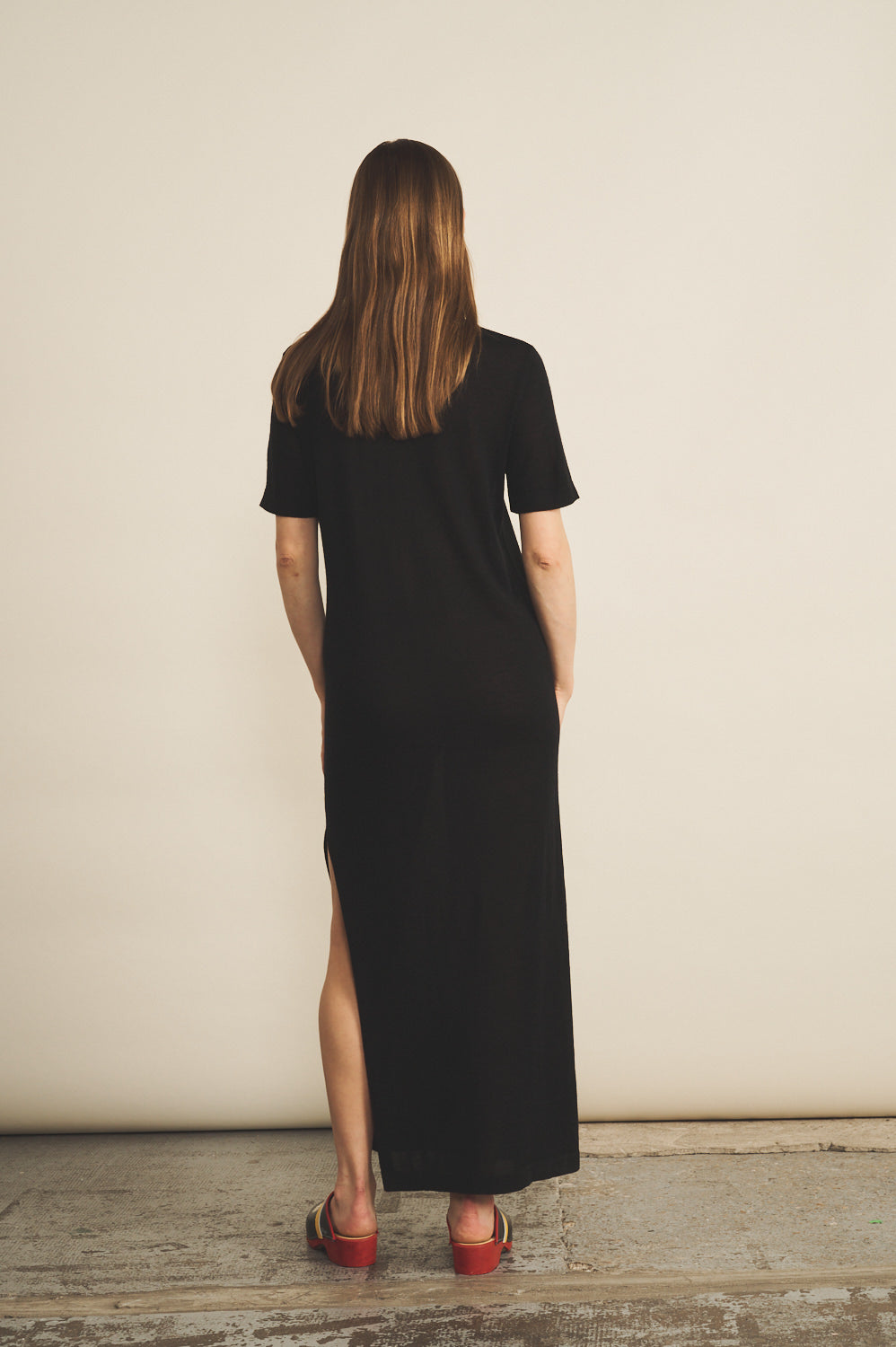 black cashmere dress women - back view | Juliana | Linnea Lund