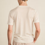white cashmere tee shirt men - back view | Julien | Linnea Lund