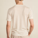 white cashmere tee shirt men - back view | Julien | Linnea Lund