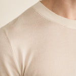 white cashmere tee shirt men - focus | Julien | Linnea Lund