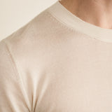 white cashmere tee shirt men - focus | Julien | Linnea Lund