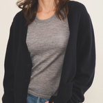 Dark Blue women cashmere cardigan - front view | Junior | Linnea Lund