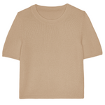Cashmere Tee-Shirt women sand beige - packshot | Ingrid | Linnea Lund