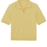 Cashmere polo yellow - packshot | Isabella | Linnea Lund