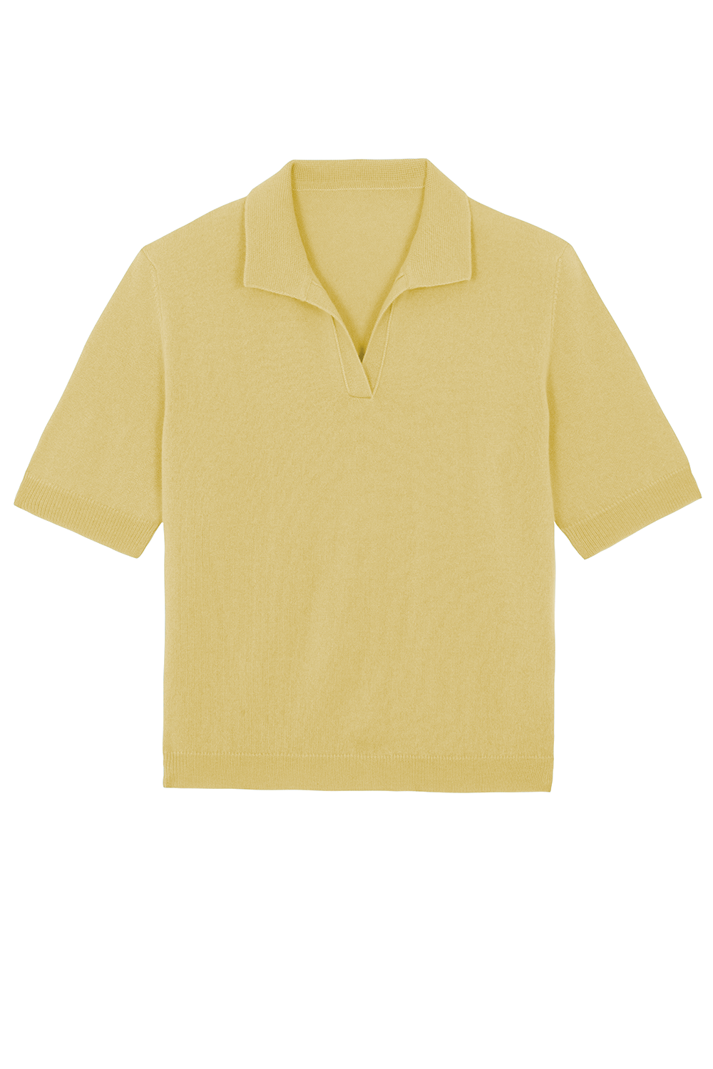 Cashmere polo yellow - packshot | Isabella | Linnea Lund