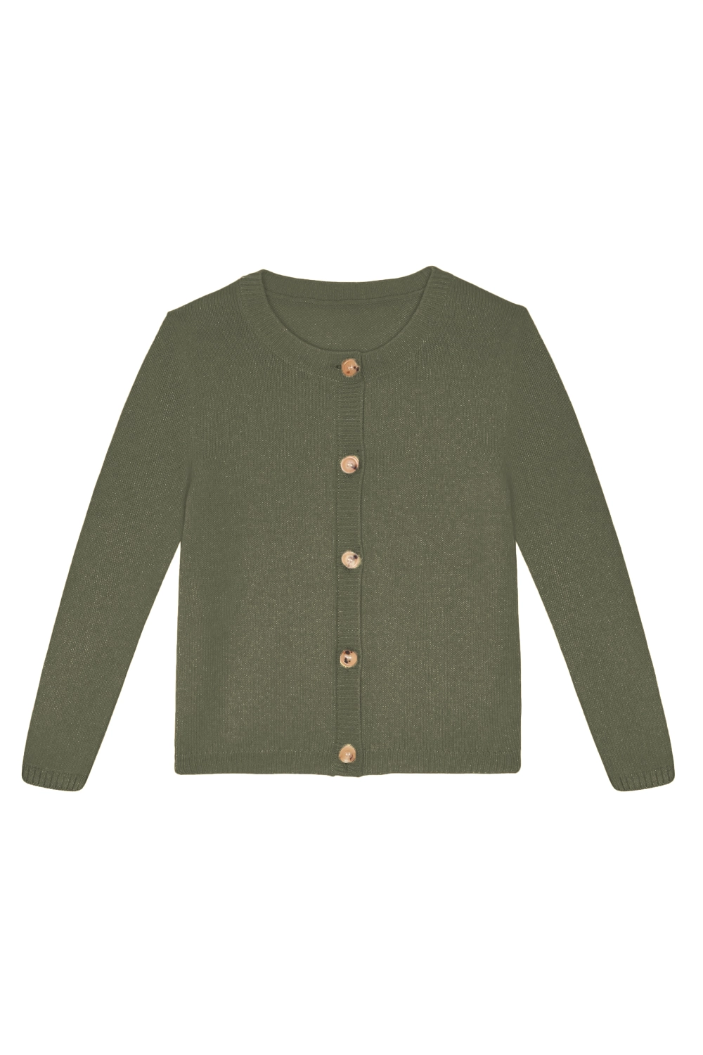 Khaki women cashmere cardigan - packshot | Greta | Linnea Lund