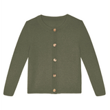 Khaki women cashmere cardigan - packshot | Greta | Linnea Lund
