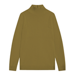 Green ochre cashmere sweater men - packshot | Charles | Linnea Lund