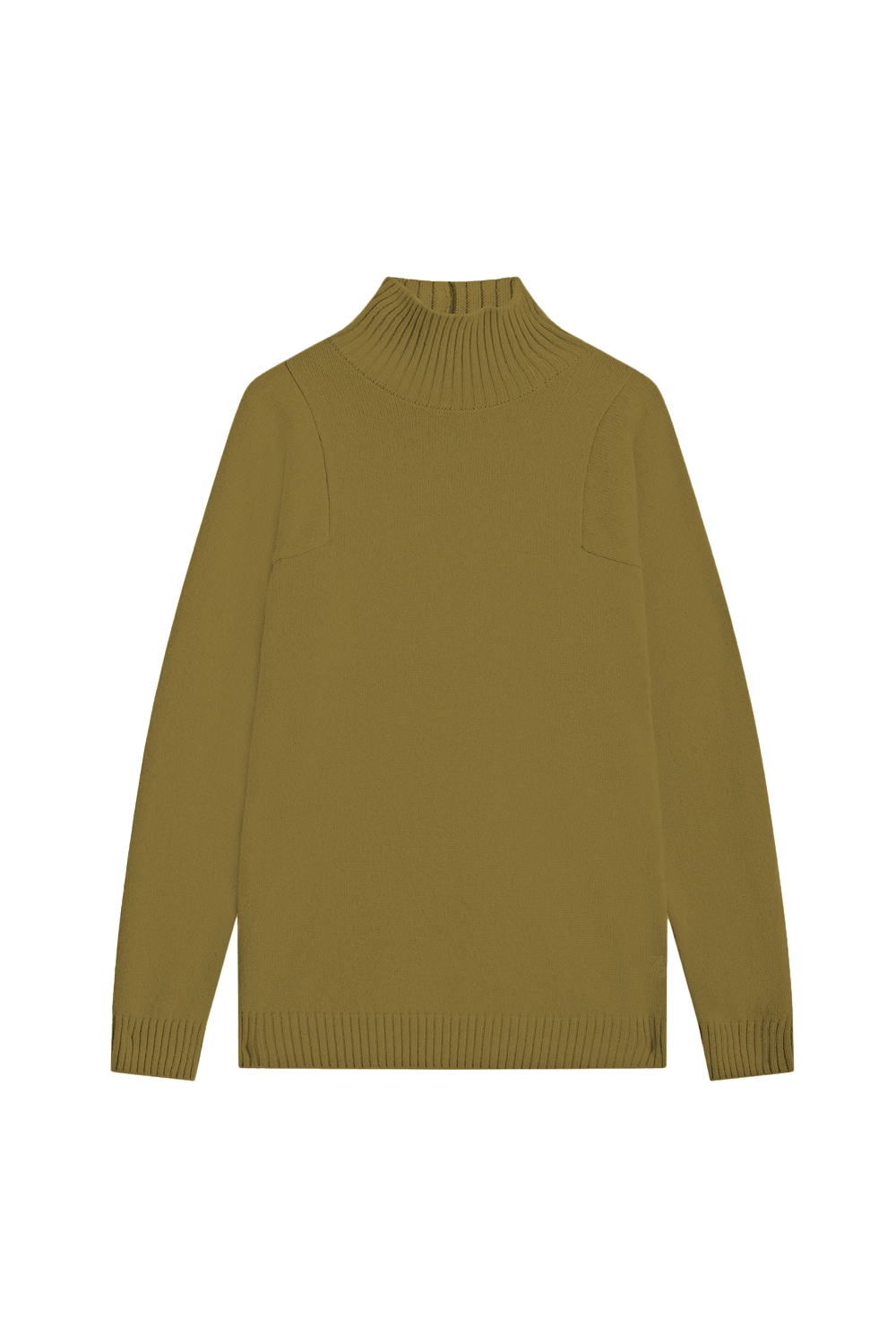 Green ochre cashmere sweater men - packshot | Charles | Linnea Lund