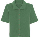 Cashmere polo women green - packshot | Elise | Linnea Lund