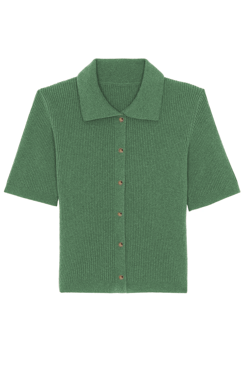 Cashmere polo women green - packshot | Elise | Linnea Lund