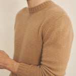 Brown cashmere sweater men - front | Margot | Linnea Lund