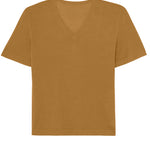 bronze color cashmere tee shirt women - packshot | Magnus | Linnea Lund