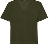 kaki cashmere tee shirt women - packshot | Magnus | Linnea Lund
