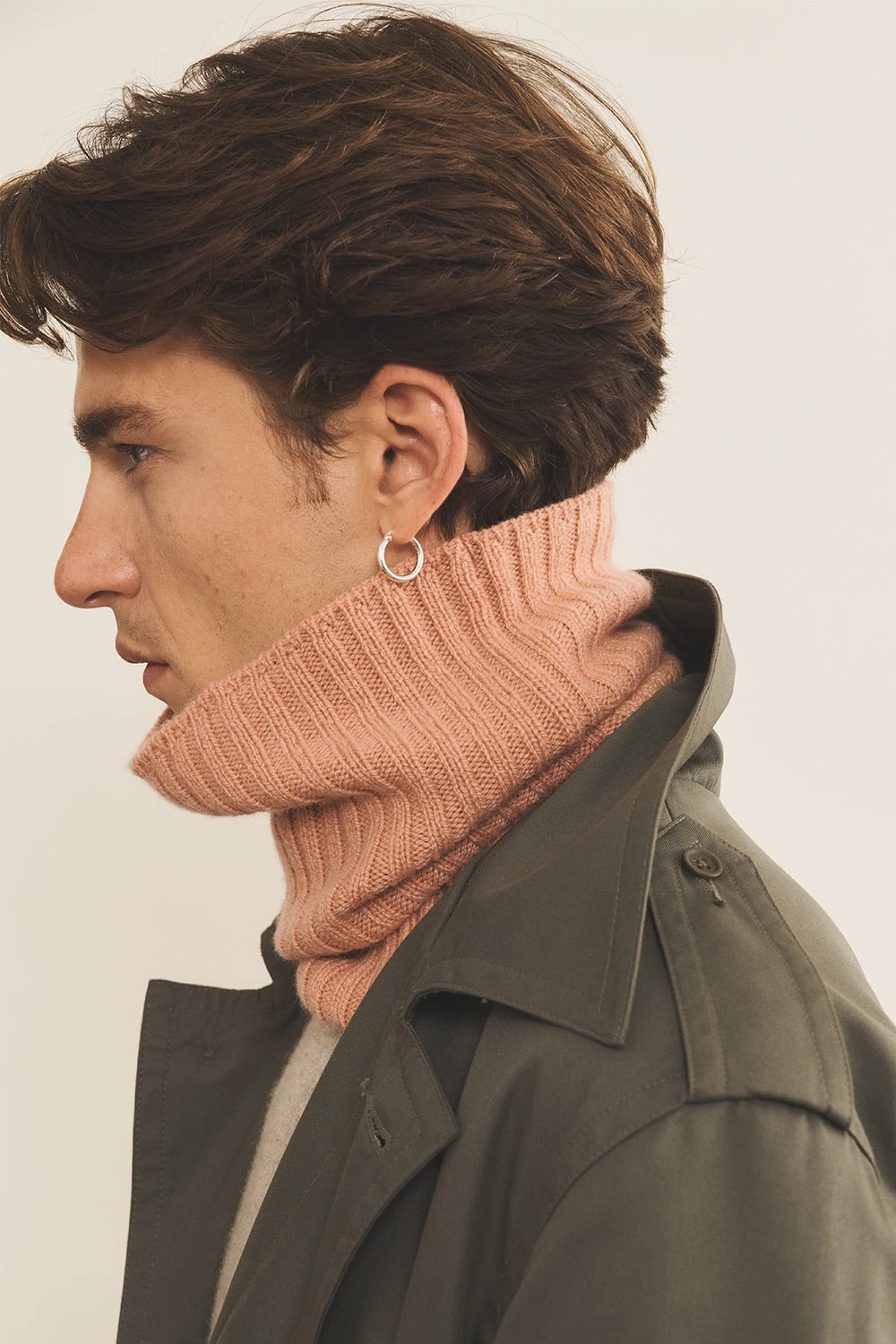 pink gold cashmere collar men | Maya | Linnea Lund
