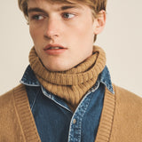 Brown macchiato cashmere collar men | Maya | Linnea Lund