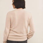 Light pink women cashmere sweater - back view | Mimmi | Linnea Lund