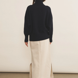 dark blue oversize cashmere sweater for women - back view | Nina | Linnea Lund
