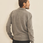 Grey cashmere polo sweater men - back view | Ralph | Linnea Lund