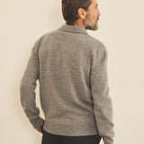 Grey cashmere polo sweater men - back view | Ralph | Linnea Lund