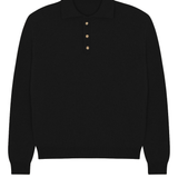 Black cashmere polo sweater - packshot | Ralph | Linnea Lund