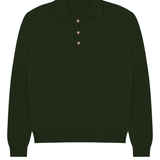 Dark green cashmere polo sweater men - packshot | Ralph | Linnea Lund
