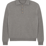 Grey cashmere polo sweater - packshot | Ralph | Linnea Lund