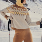 Cashmere Balaclava light yellow - side view | Snöflinga | Linnea Lund