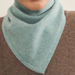 Women Cashmere bandana blue aqua - front view | Stella | Linnea Lund