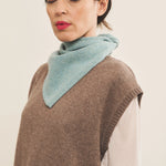 Women Cashmere bandana blue aqua - look | Stella | Linnea Lund
