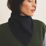 Midnight Blue cashmere bandana women - front view | Stella | Linnea Lund