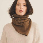Brown cashmere bandana for women | Stella | Linnea Lund