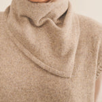 Cashmere bandana women beige - front view | Stella | Linnea Lund