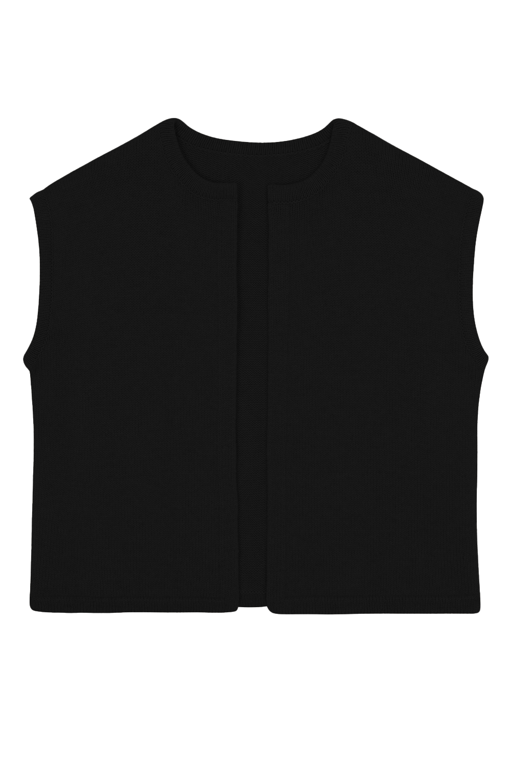 Cashmere sleeveless cardigan women black - packshot | Théo | Linnea Lund