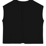 Cashmere sleeveless cardigan women black - packshot | Théo | Linnea Lund