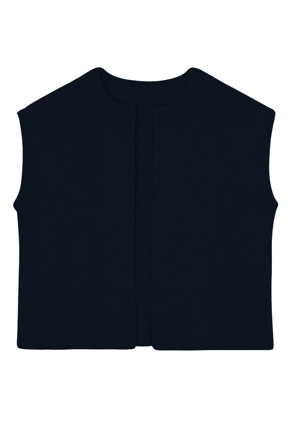 Cashmere sleeveless cardigan women dark blue - packshot | Théo | Linnea Lund