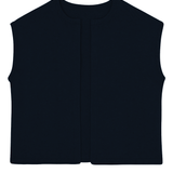 Cashmere sleeveless cardigan women dark blue - packshot | Théo | Linnea Lund